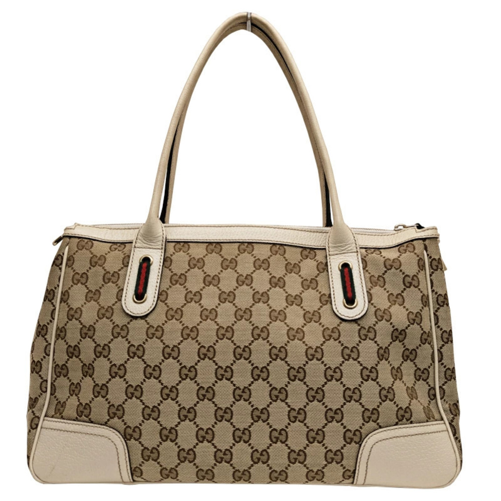 GUCCI Tote Bag GG Canvas Sherry Handbag